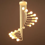 EternaSpiral - Moderne Nordic LED Spiral-Kronleuchter | Elegante Deckenleuchte | Dimmbar | Stimmungsvolle Beleuchtung