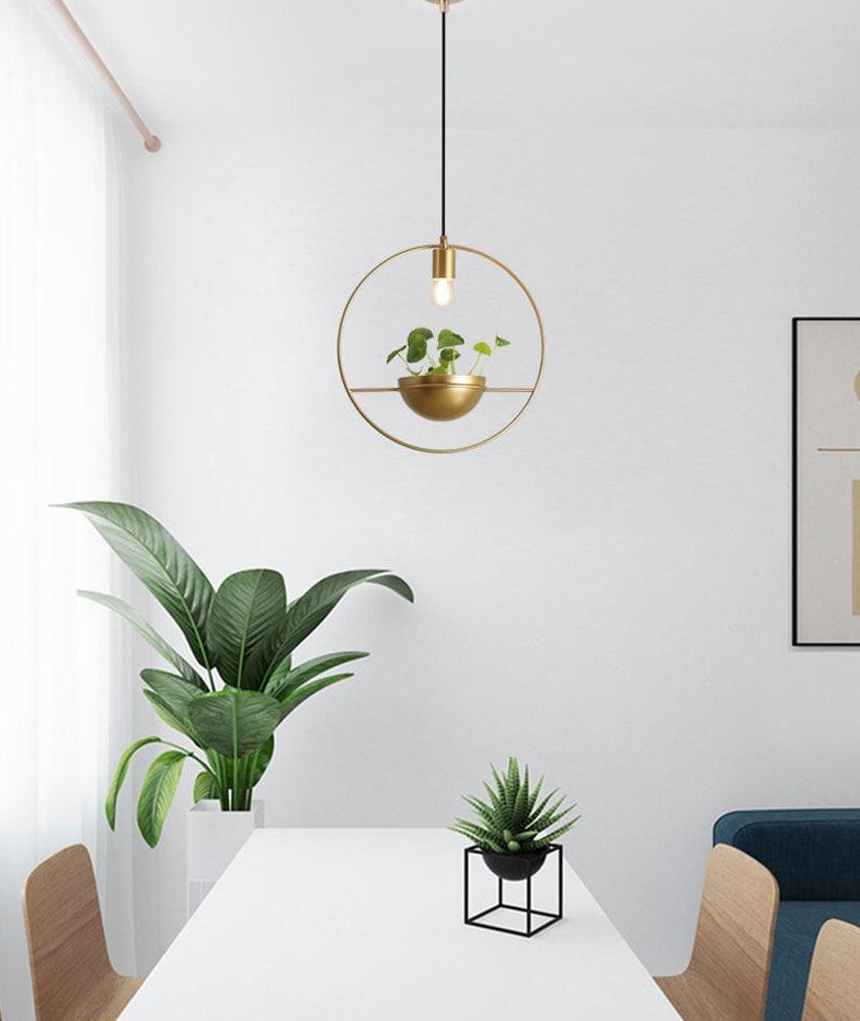 PlantGlow Moderne Nordic Planter Lampe | LED Pflanzenlampe | Stilvolle Beleuchtung und Pflanzenhalter | Dekoration für Zuhause