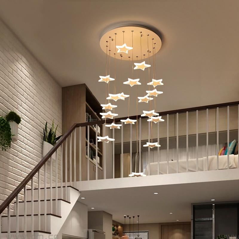 LunaStellar Hängender Sternen-Kronleuchter | Designer LED-Beleuchtung | Warmweiß & Kaltweiß | Modernes Design