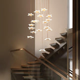 LunaStellar Hängender Sternen-Kronleuchter | Designer LED-Beleuchtung | Warmweiß & Kaltweiß | Modernes Design