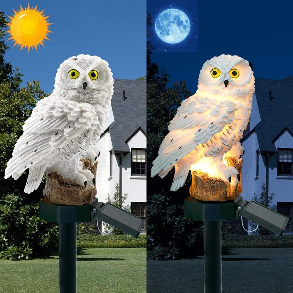 fahrradbeleuchtung solarbetrieben OwlBright LED Gartenleuchte | Eulen-Design | Solarbetrieben