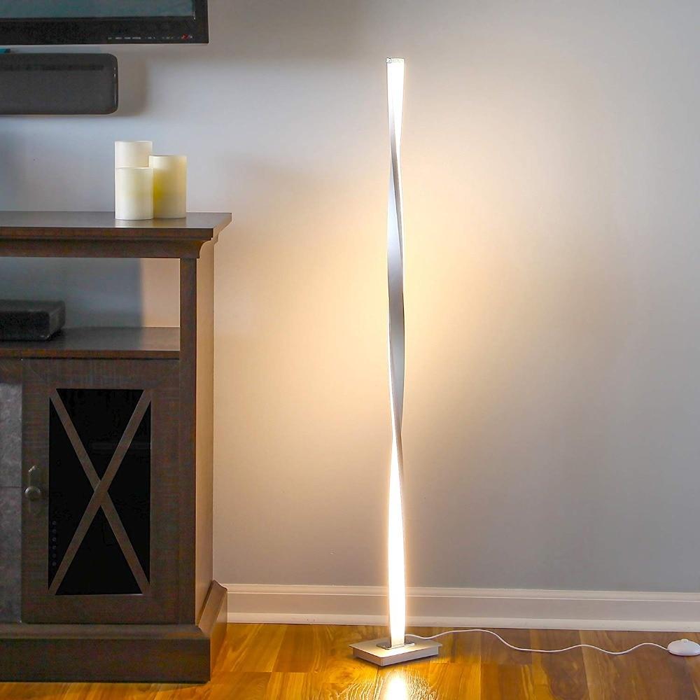 Twistella LED Stehlampe mit Spiraldesign | Dimmbar & Warmweiß | Moderne Beleuchtung für Wohnzimmer & Büro