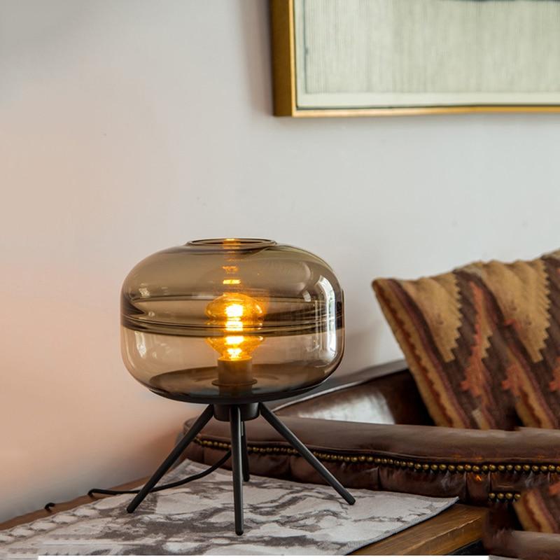 GlowDome Glastischlampe | Nordic Design | LED Tischleuchte | Stimmungslicht | Elegante Dekoration für Zuhause