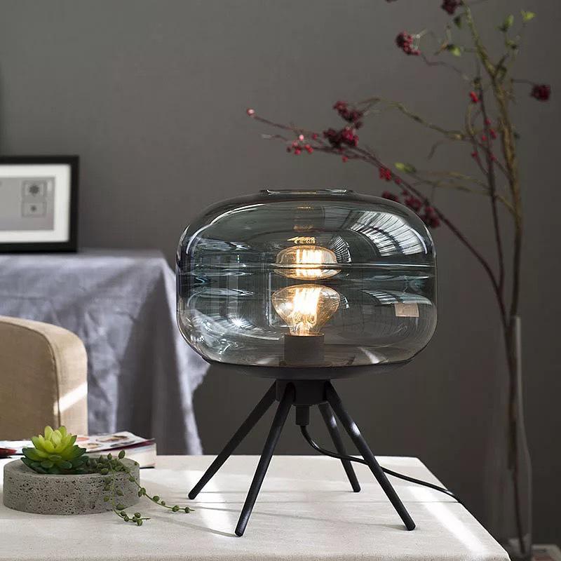 GlowDome Glastischlampe | Nordic Design | LED Tischleuchte | Stimmungslicht | Elegante Dekoration für Zuhause