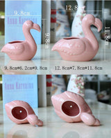 FlamiBloom Flamingo Pflanzentöpfe 2er-Set | Rosa Sukkulenten Töpfe mit Charm | Deko für Innen & Außen