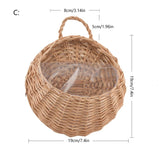 RattaBloom Wand-Pflanzgefäß aus Rattan | Hängender Pflanzenhalter | Dekoratives Garten-Accessoire