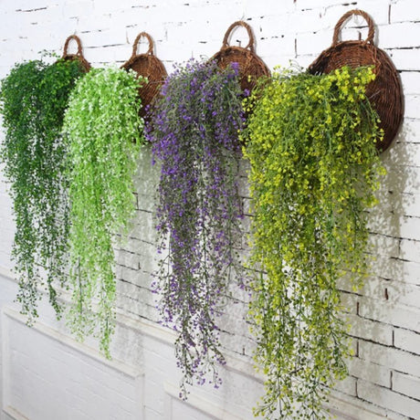 RattaBloom Wand-Pflanzgefäß aus Rattan | Hängender Pflanzenhalter | Dekoratives Garten-Accessoire