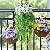 RattaBloom Wand-Pflanzgefäß aus Rattan | Hängender Pflanzenhalter | Dekoratives Garten-Accessoire