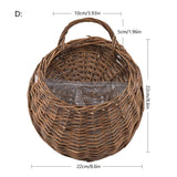 RattaBloom Wand-Pflanzgefäß aus Rattan | Hängender Pflanzenhalter | Dekoratives Garten-Accessoire
