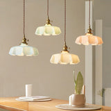 NostaLume Glasblume Hängelampe | Vintage Pendelleuchte | Elegantes Licht für Zuhause