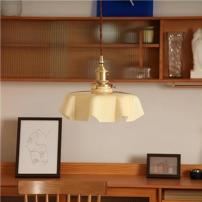 NostaLume Glasblume Hängelampe | Vintage Pendelleuchte | Elegantes Licht für Zuhause