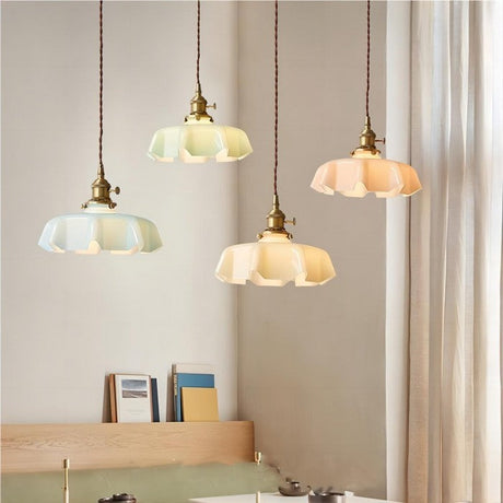 NostaLume Glasblume Hängelampe | Vintage Pendelleuchte | Elegantes Licht für Zuhause