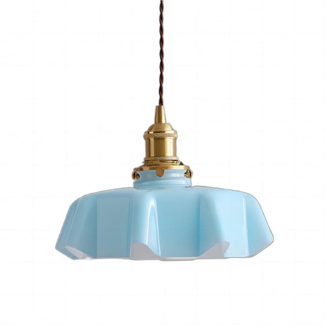 NostaLume Glasblume Hängelampe | Vintage Pendelleuchte | Elegantes Licht für Zuhause
