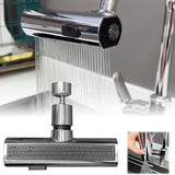 FlowTurn Drehbare Wasserfall-Küchenarmatur | Multifunktionaler Küchenhahn | 360° Schwenkfunktion | Modernes Design