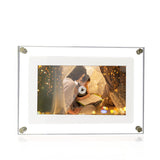 DisplayFrame™ Digitaler Anzeigerahmen aus Acryl | LED-Beleuchtet | Modernes Design für Fotos & Werbung