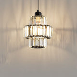 Lustrella Runde Abgestufte Kristall-Deckenleuchte aus Glas | Modernes Design | Elegante Beleuchtung | Dimmbar
