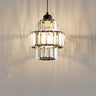 Lustrella Runde Abgestufte Kristall-Deckenleuchte aus Glas | Modernes Design | Elegante Beleuchtung | Dimmbar