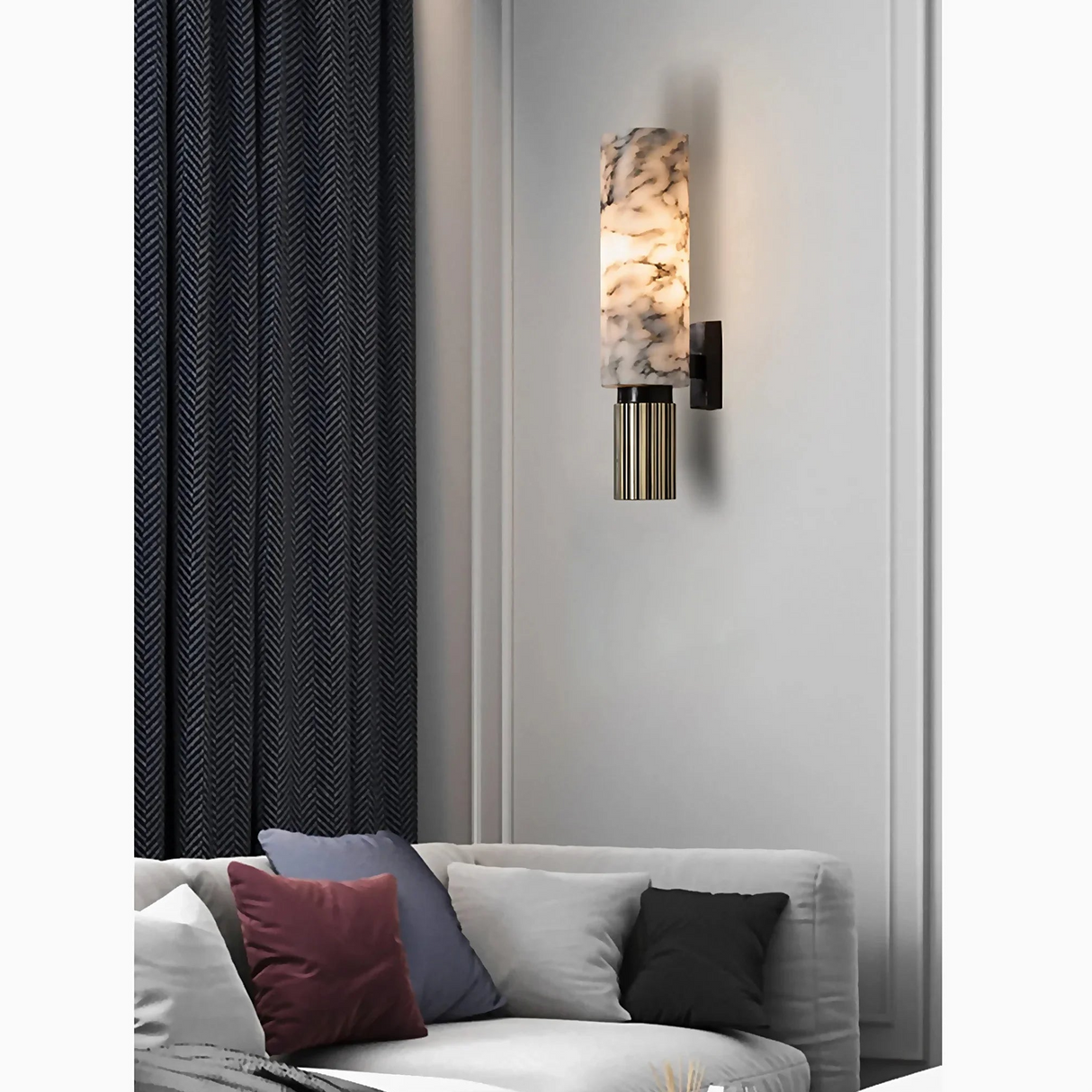 Lumineux Marmor Wandlampe | Elegante Wandleuchte | Stimmungslicht | Dekorative Wandbeleuchtung für Wohnzimmer und Flur