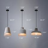 CemLux Industrial Design Pendelleuchte aus Zement | Minimalistischer Grauer Schirm | E27 Fassung | Perfekt für Esszimmer, Wohnzimmer oder Arbeitsbereiche