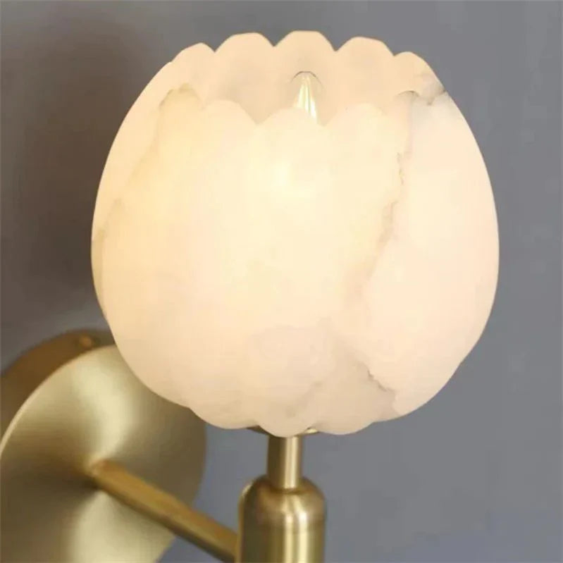 RoseMarble Marmor Wandleuchte | Elegantes Design | Wandbeleuchtung für Zuhause