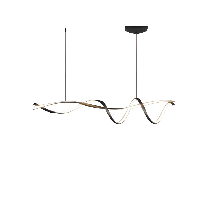 Luxura Moderne Schwarze LED Kronleuchter | Kreatives Design | Dimmbar | Elegante Beleuchtung für Wohnzimmer & Esszimmer