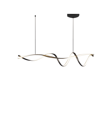 Luxura Moderne Schwarze LED Kronleuchter | Kreatives Design | Dimmbar | Elegante Beleuchtung für Wohnzimmer & Esszimmer
