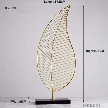 LeafyGlow Skulptur Dekofigur aus Metall | Ginkgo-Design | Wohnaccessoire | Tisch- und Regaldekoration