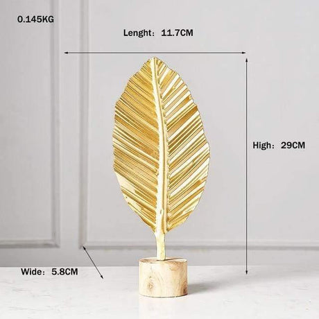 LeafyGlow Skulptur Dekofigur aus Metall | Ginkgo-Design | Wohnaccessoire | Tisch- und Regaldekoration