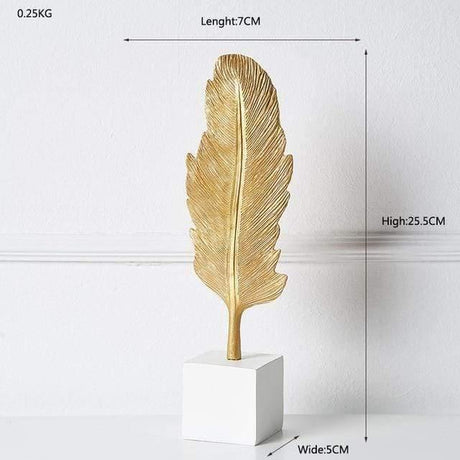 LeafyGlow Skulptur Dekofigur aus Metall | Ginkgo-Design | Wohnaccessoire | Tisch- und Regaldekoration