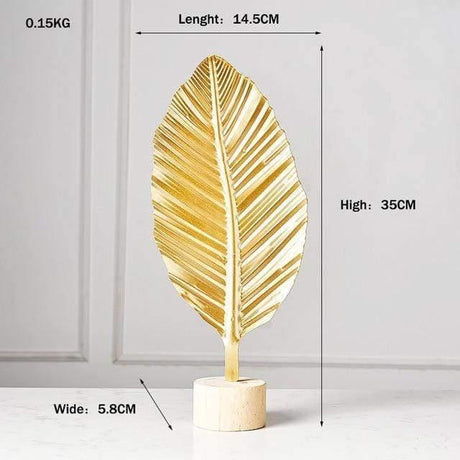 LeafyGlow Skulptur Dekofigur aus Metall | Ginkgo-Design | Wohnaccessoire | Tisch- und Regaldekoration