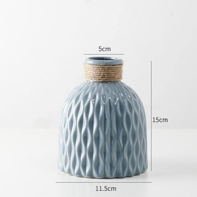 TexturaCeram Strukturierte Keramikvase | Elegantes Design | Dekoration für Zuhause & Büro
