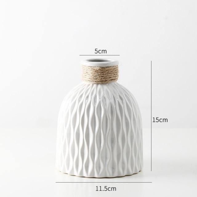 TexturaCeram Strukturierte Keramikvase | Elegantes Design | Dekoration für Zuhause & Büro