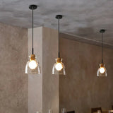 RippleWood Glas Pendelleuchte mit Holz | Modernes Design | Elegante Hängelampe | Nachhaltige Beleuchtung