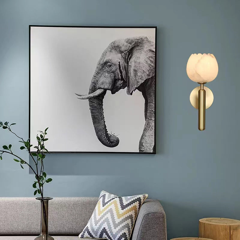RoseMarble Marmor Wandleuchte | Elegantes Design | Wandbeleuchtung für Zuhause