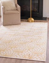 Floriva Lotusblumen-Teppich | Luxus-Design | Hochwertige Musterung | Wohn- & Schlafzimmer-Deko